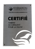 Certifié habitat accueillant pour la faune – aluminium brossé - Francais